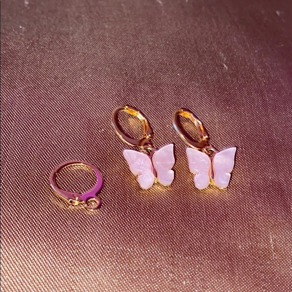 Urban Outfitters Jewelry - Light pink butterfly earrings